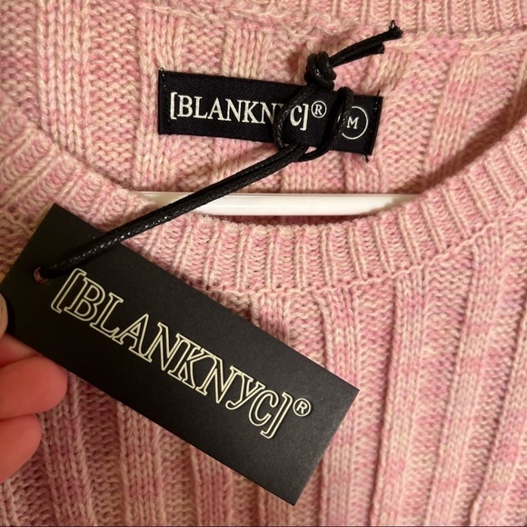 Blank NYC Ribbed Pullover Sweater Pink Lilac - Picture 6 of 10